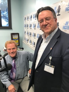This is a photo of Blue Cross and Blue Shield of Louisiana economist Mike Bertaut appears appearing on the Jim Engster Show.