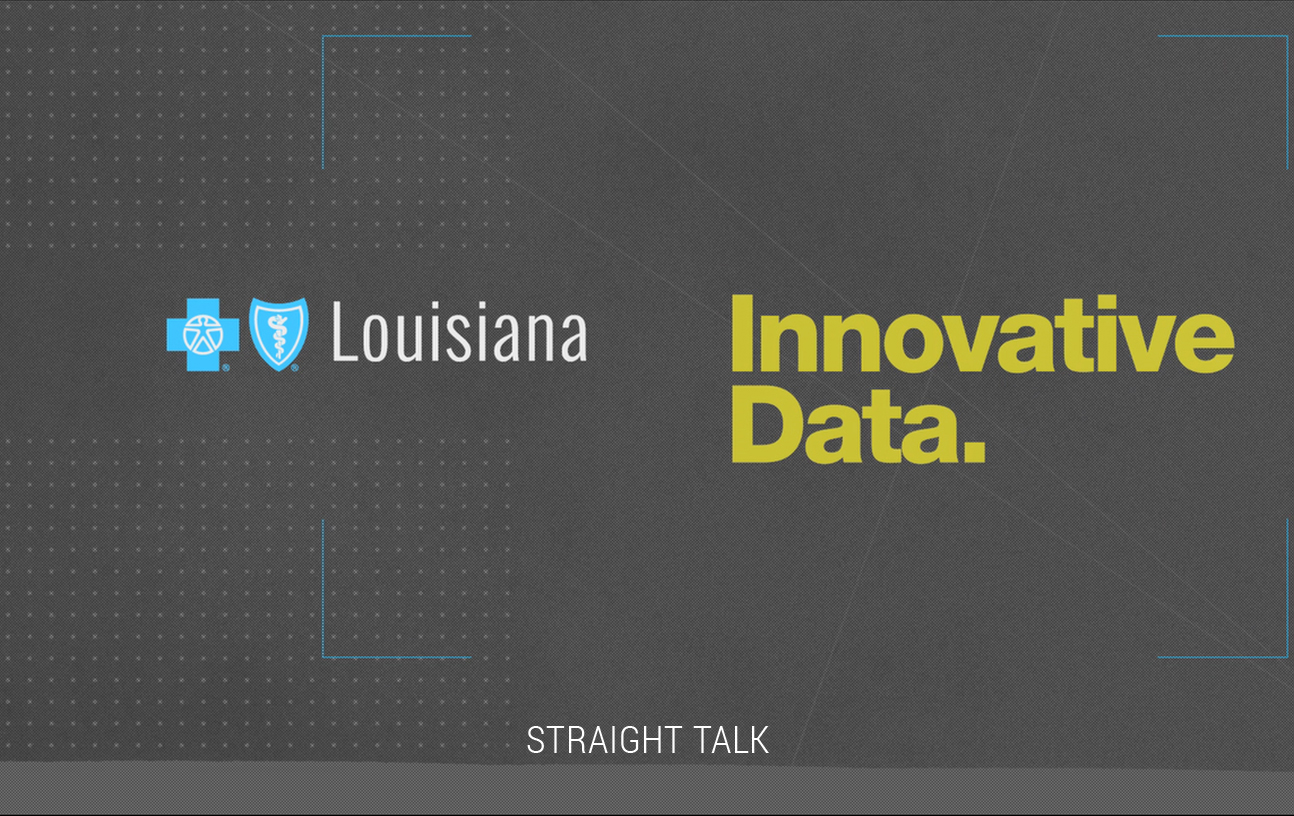 This is a graphic that has the Louisiana logo and text that reads: "Innovative Data. Straight Talk."